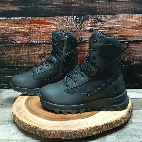 NEW Carhartt Gilmore Boots Mens 7.5 Wide Waterproof Black Side Zip Hiking FH8021 main image 5